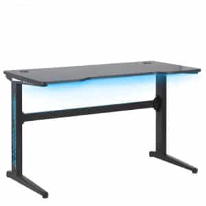 Gamer bord 120x60 cm med LED Sort DORAN